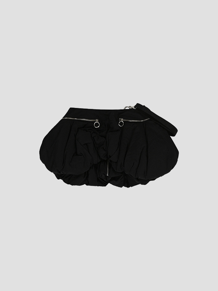 BLACK BALLOON SKIRT BAG  요헤이 오노 블랙 벌룬 스커트 백 - 아데쿠베