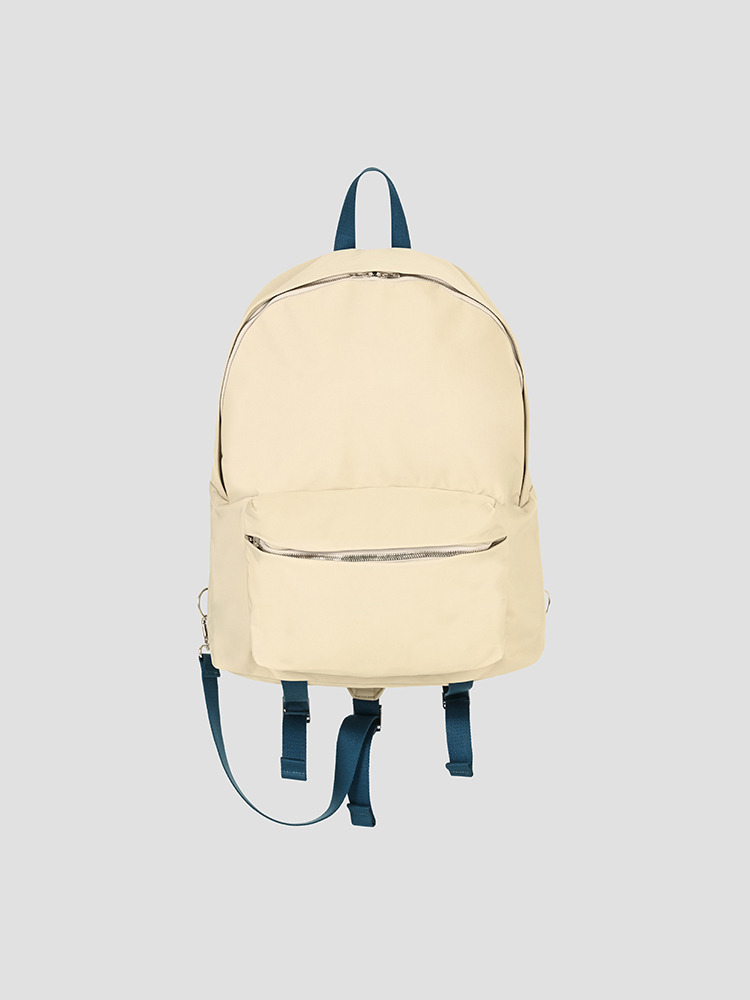 BEIGE ONE SHOULDER SOLOTEX BACKPACK  SOE 베이지 원 숄더 솔로텍스 백팩 - 아데쿠베