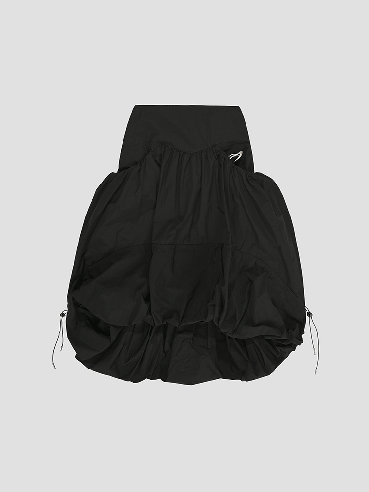 BLACK CODE DETAILED BALLOON SKIRT  요헤이 오노 블랙 코드 디테일 벌룬 스커트 - 아데쿠베