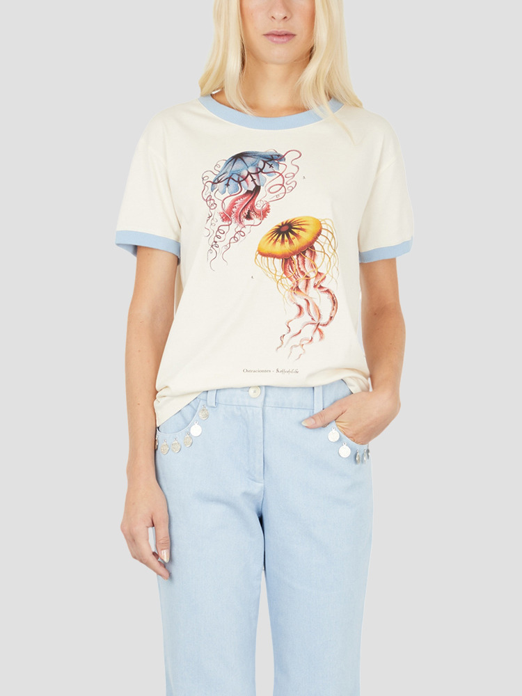 JELLYFISH PRINTED T-SHIRT  벤자민 벤모얄 젤리피쉬 티셔츠 - 아데쿠베