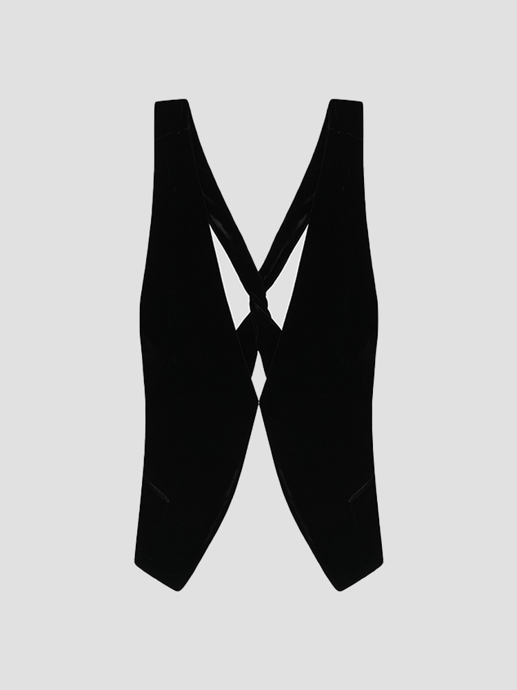 BLACK MABEL TWIST BACK WAISTCOAT  앤 드뮐미스터 블랙 마벨 트위스트 백 웨이스트코트 - 아데쿠베