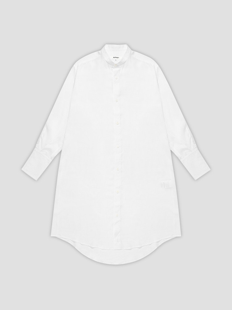 WHITE LONG TUCK SLEEVE SHIRT  설밤 화이트 롱 턱 슬리브 셔츠 - 아데쿠베