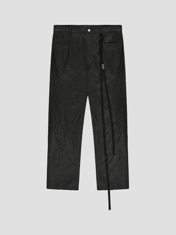 BLACK GOVAART 5-POCKETS SLIM TROUSERS  앤 드뮐미스터 블랙 슬림 트라우저 - 아데쿠베