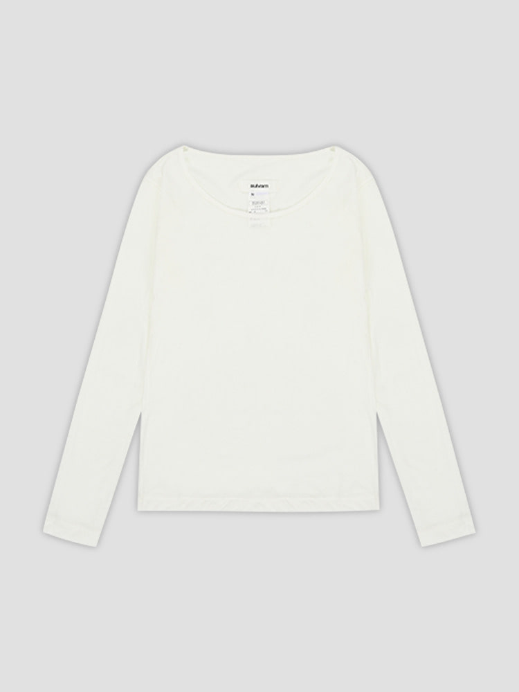 WHITE SLIM LONG TOP  설밤 화이트 슬림 롱 탑 - 아데쿠베