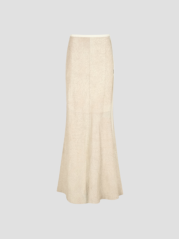 CLAY WHITE SITA X-LONG A-LINE SKIRT  앤 드뮐미스터 클레이 화이트 스커트 - 아데쿠베