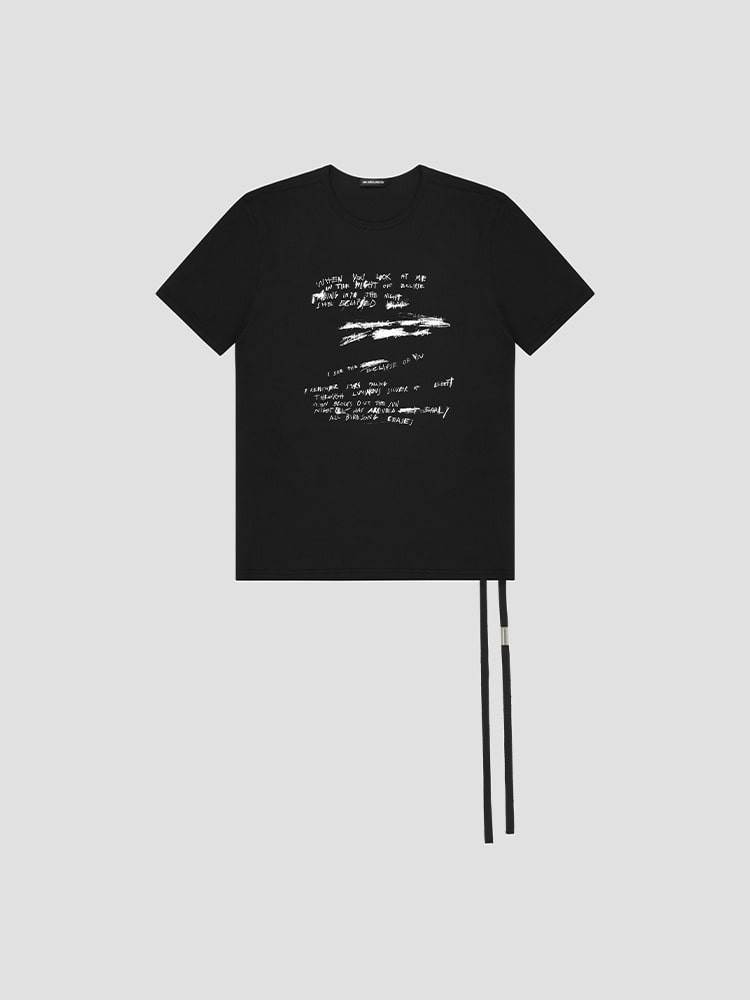 BLACK BAPTIST STANDARD T-SHIRT  앤 드뮐미스터 블랙 스탠다드 티셔츠 - 아데쿠베