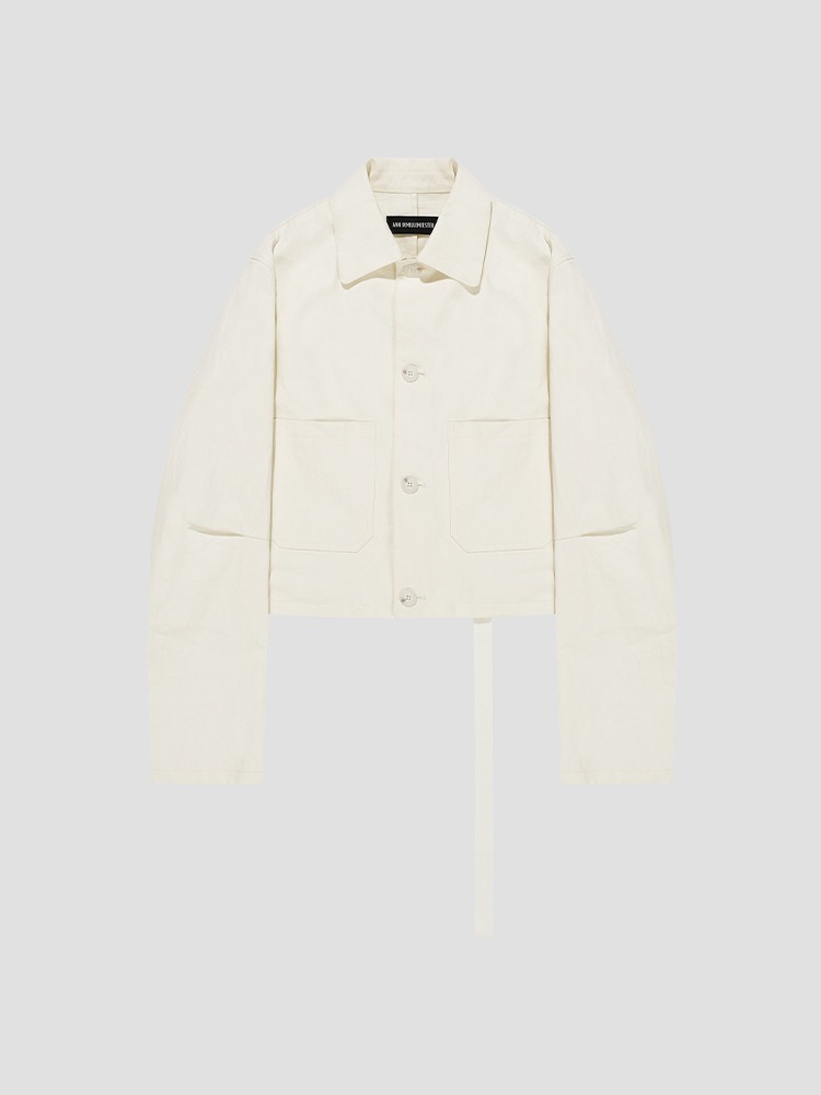 NATURAL WHITE WIMPIE ATELIER DECONSTRUCTED JACKET  앤 드뮐미스터 내추럴 화이트 자켓 - 아데쿠베