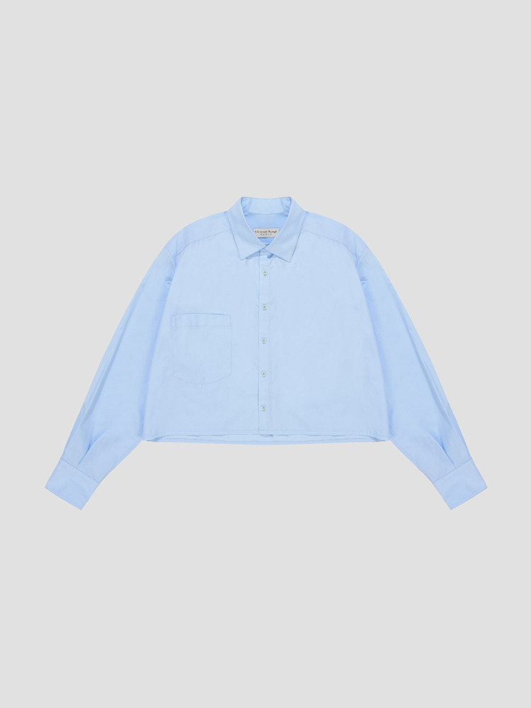 BABY BLUE CROPPED SHIRT  크리스토프 럼프 베이비 블루 크롭 셔츠 - 아데쿠베