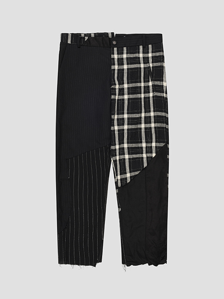 BLACK PATCH TROUSERS  아키비오 블랙 패치 트라우저 - 아데쿠베