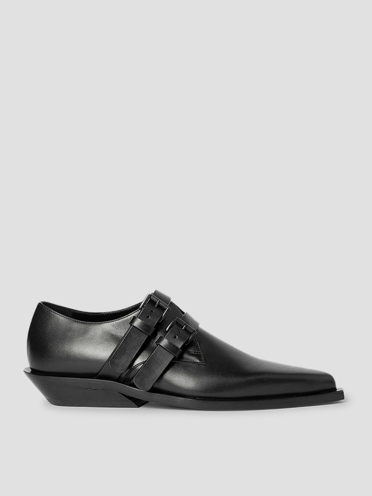 BLACK BOWIE DOUBLE MONK STRAP SHOES  앤 드뮐미스터 블랙 더블 몽크 스트랩 슈즈 - 아데쿠베