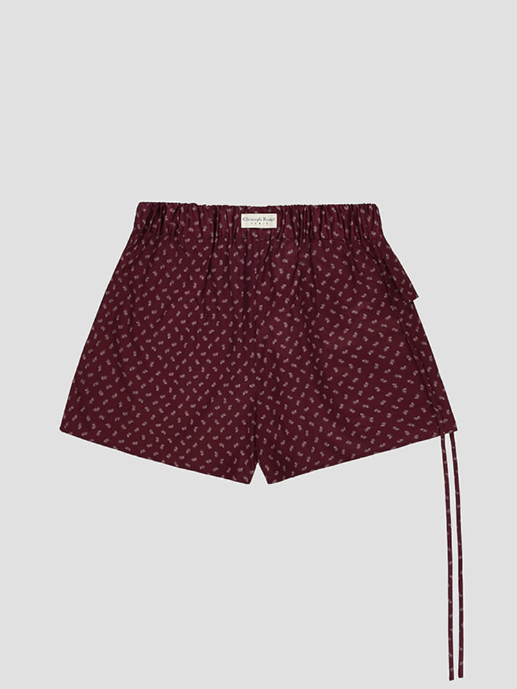 RED PAISLEY BOXER SHORTS  크리스토프 럼프 레드 페이즐리 박서 쇼츠 - 아데쿠베