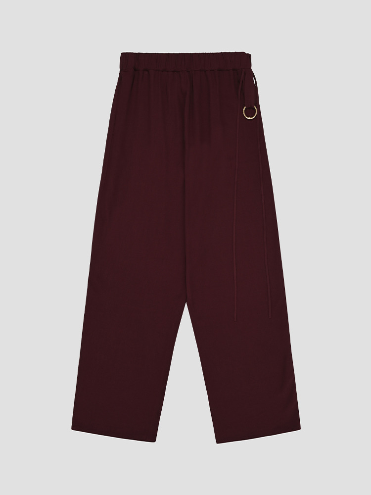 BURGUNDY LONG LOUNGE PANTS  크리스토프 럼프 버건디 롱 라운지 팬츠 - 아데쿠베