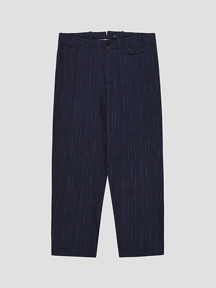 BLUE STRIPES SLIM TROUSERS  아키비오 블루 스트라이프 슬림 트라우저 - 아데쿠베