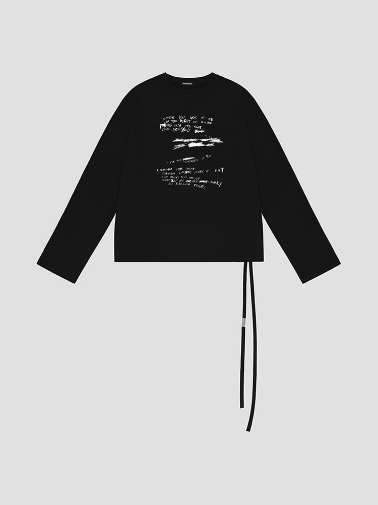 BLACK JOACHIM COMFORT LONG SLEEVES T-SHIRT  앤 드뮐미스터 블랙 컴포트 롱 슬리브 티셔츠 - 아데쿠베