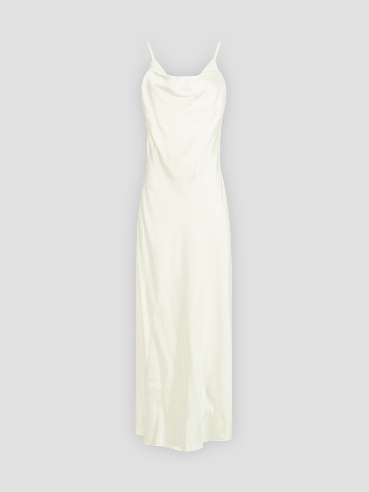 NATURAL WHITE NURA LONG SLIP DRESS  앤 드뮐미스터 내추럴 화이트 롱 슬립 드레스 - 아데쿠베