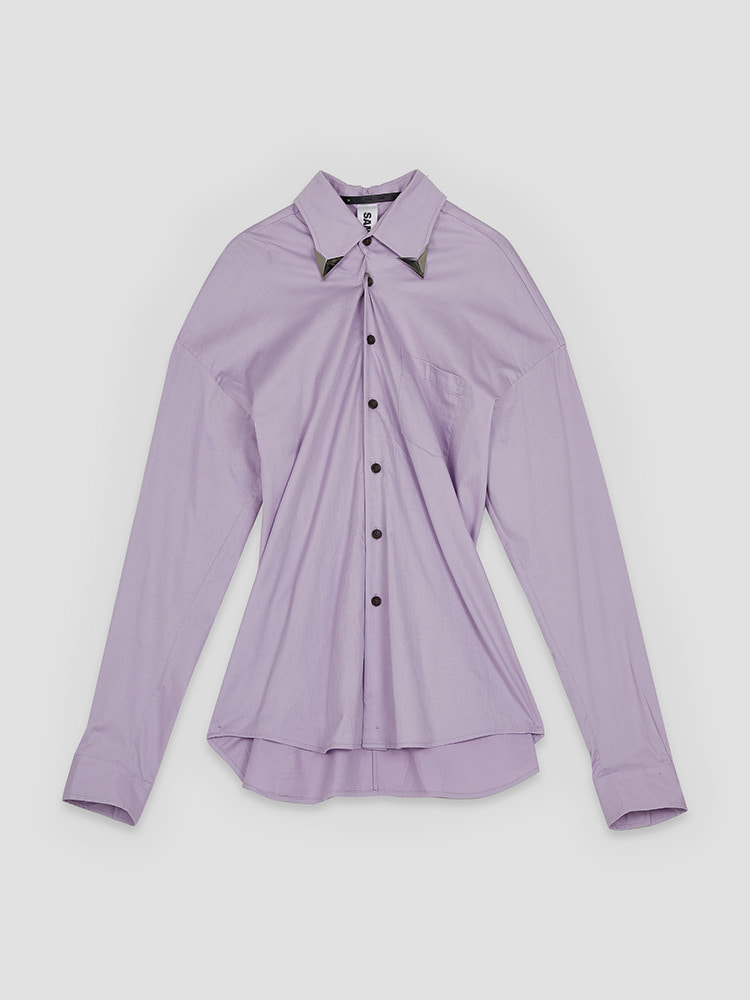 PURPLE BASIC SHIRT  산쿠안즈 퍼플 베이직 셔츠 - 아데쿠베