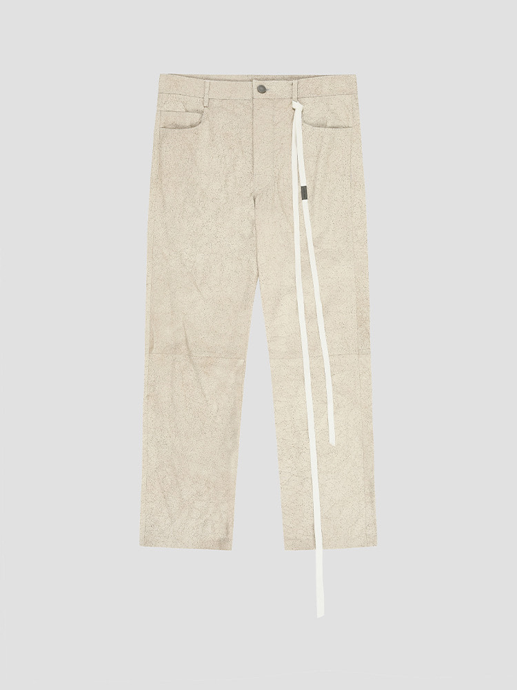 CLAY WHITE GOVAART 5-POCKETS SLIM TROUSERS  앤 드뮐미스터 클레이 화이트 슬림 트라우저 - 아데쿠베