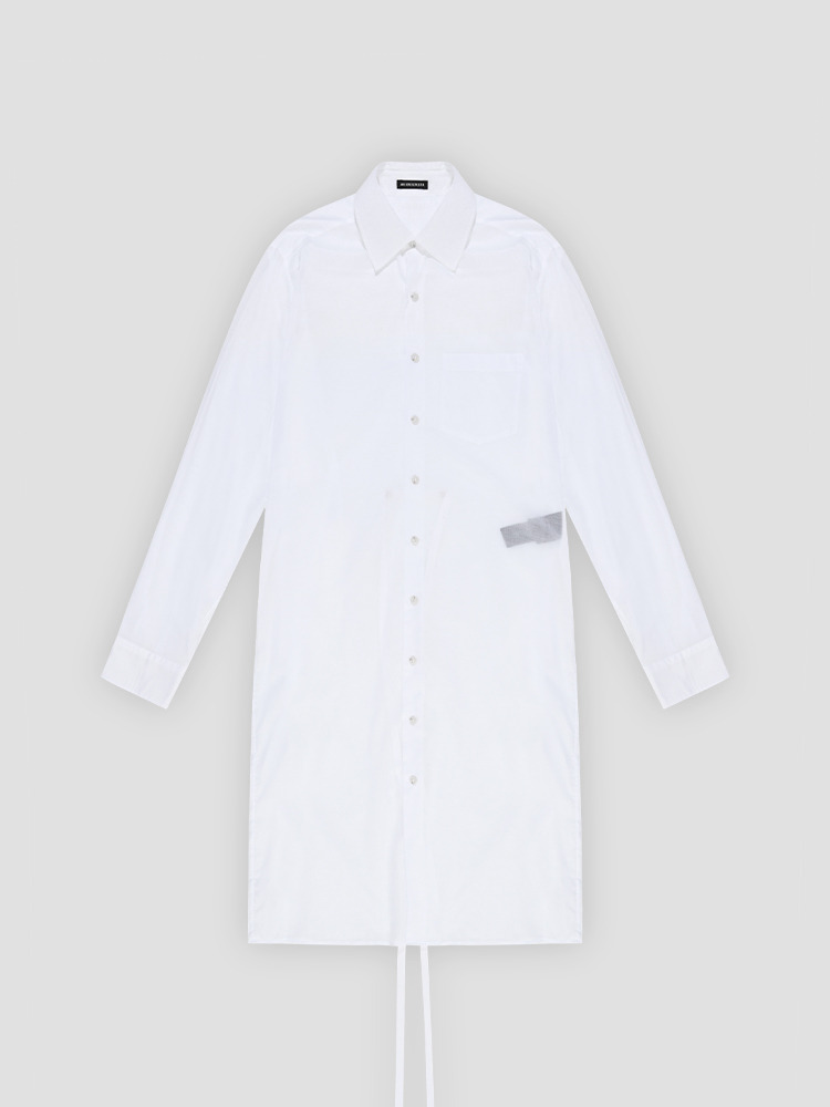 WHITE GABI LONG RELAX FIT SHIRT  앤 드뮐미스터 화이트 릴랙스 핏 셔츠 - 아데쿠베