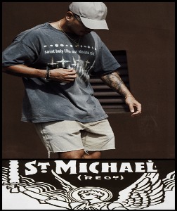 2024 S/S SAINT MICHAEL HEAVY COTTON DIRTY -4 TYPE- TEE [MADE SHOP]