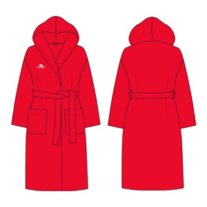 [터보] 초극세사 목욕 가운 레드 BATHROBE MICROFIBRE 98110 RED