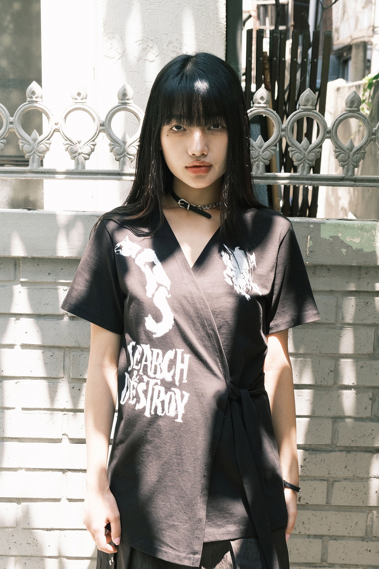 DESTROY WRAP T-SHIRT / BLACK