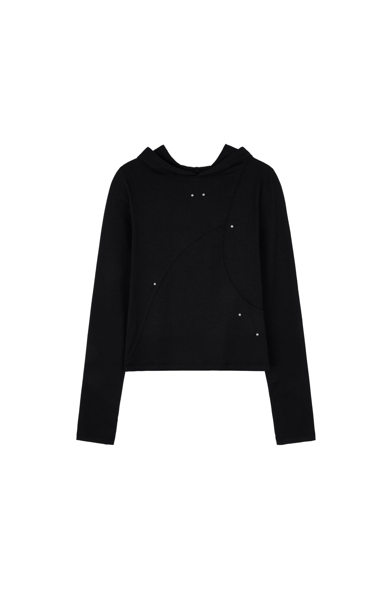 STUD LINE HOODIE / BLACK