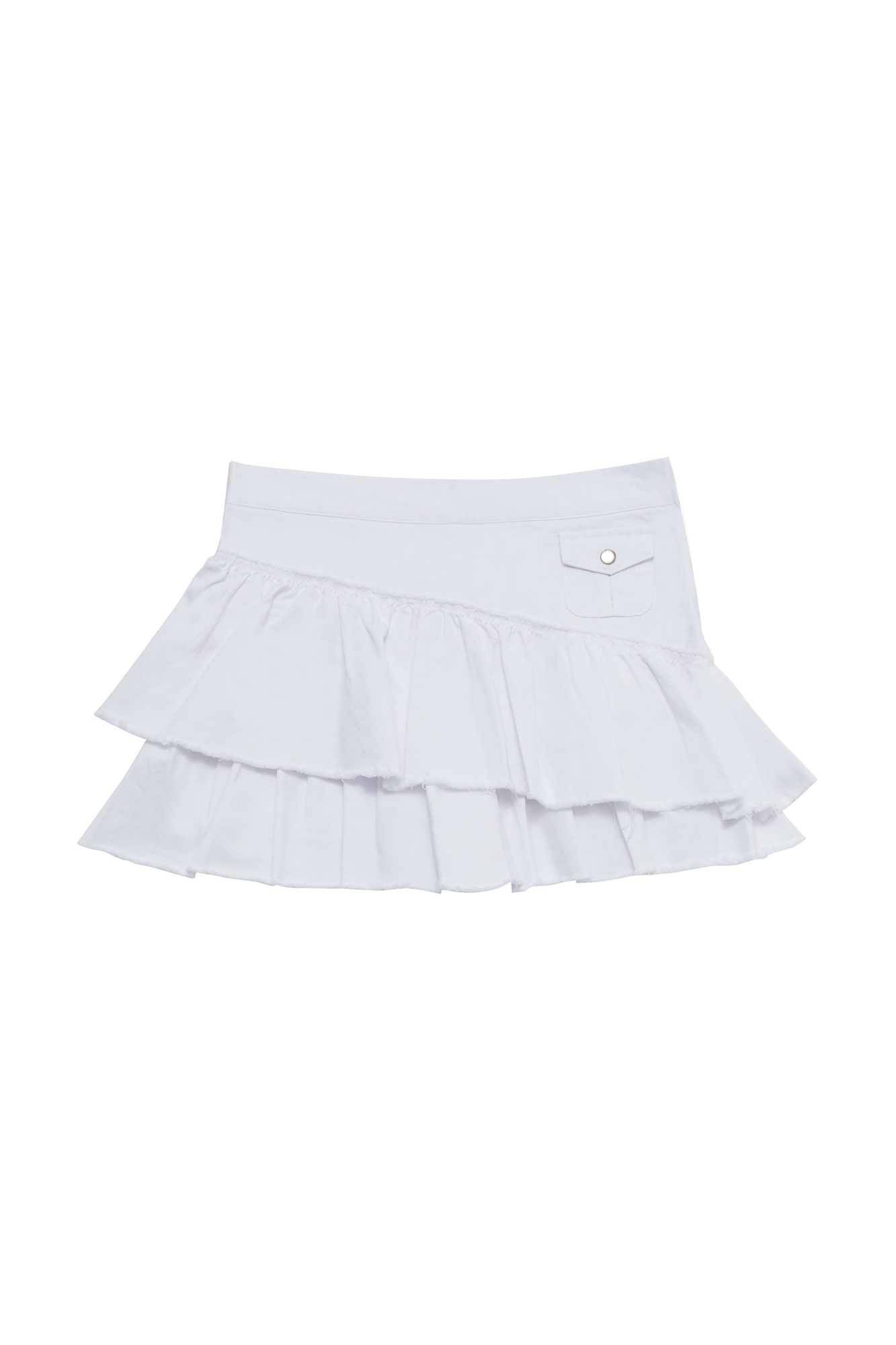 CAN CAN FRILL MINI SKIRT / WHITE