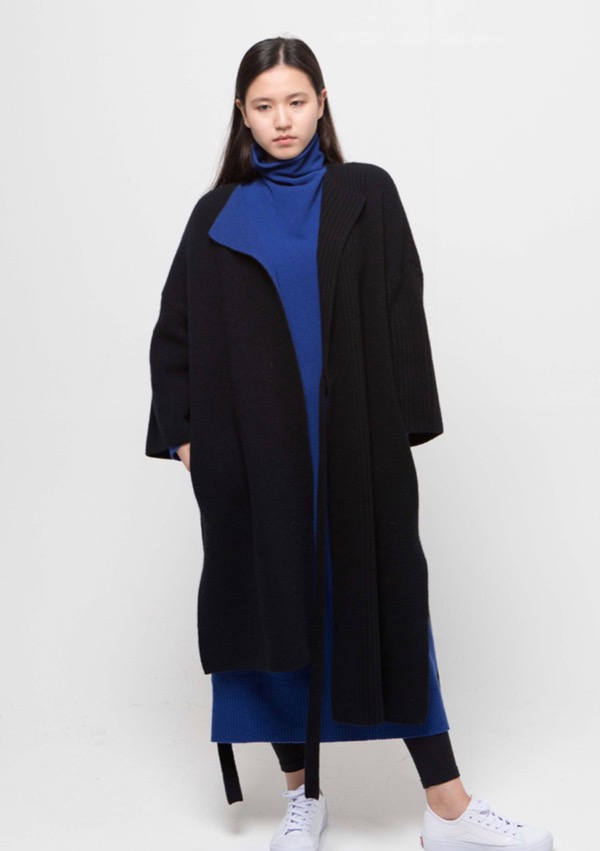 UNBALANCE DOUBLE COAT (BLACK)