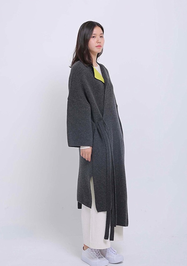 UNBALANCE DOUBLE COAT (CHARCOAL)