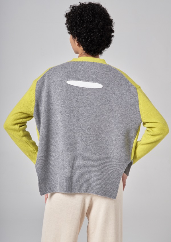 HOLE POINT CARDIGAN (LIME)