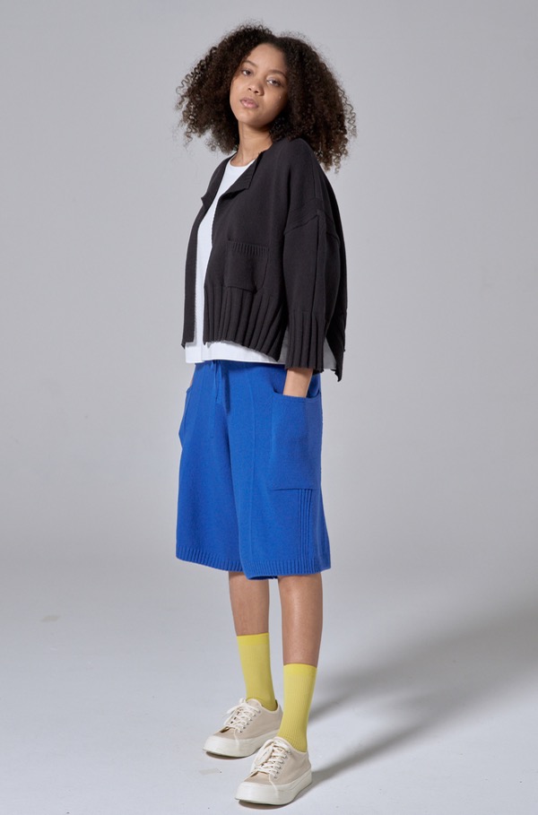 WIDE SHORT PANTS (BLUE)