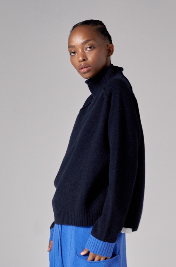 ARMHOLE OPEN PULLOVER (NAVY)