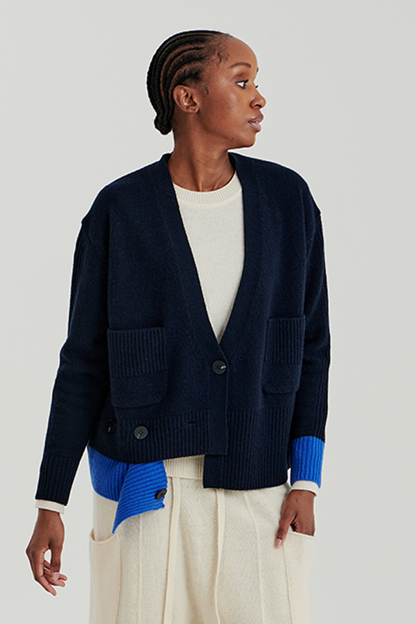 RIP OPEN CARDIGAN 2 (NAVY)