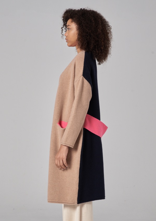 COLOR BELT COAT (PINK)