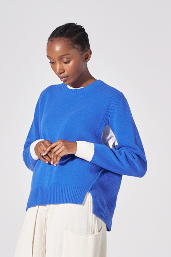 ARMHOLE OPEN PULLOVER 2 (BLUE)