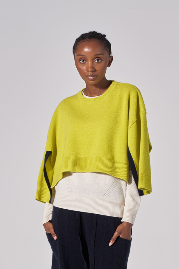 SLEEVE OPEN CAPE (LIME)