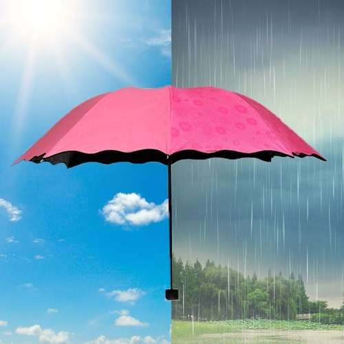 비가오면 꽃이피고 해가뜨면 UV차단되는 폴딩 요술 양우산(3컬러)
