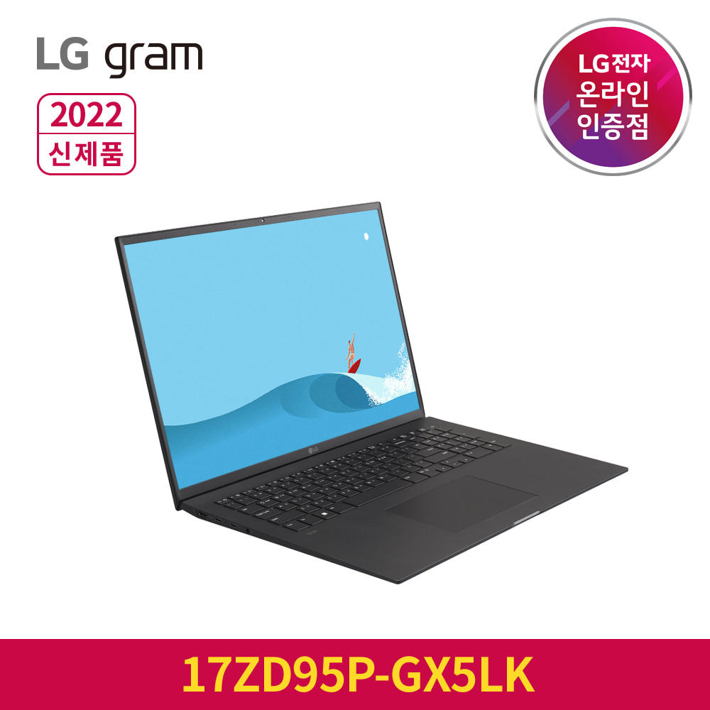 LG그램 17ZD95P-GX5LK 블랙그램 11세대 인텔 i5,램16GB,NVMe256GB+확장슬롯1