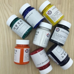 [가죽공예] 기리메/엣지코트 국산 80ml 원색 ( 8 color set ) - 안전확인대상생활화학제품 환경부 승인제품