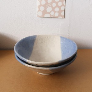 Blue half bowl