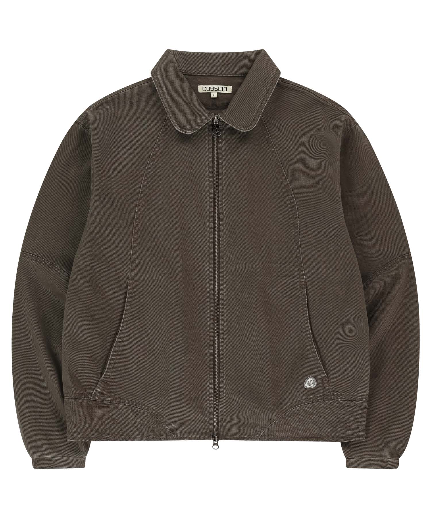 ROUND COLLAR STITCH JACKET COCOA