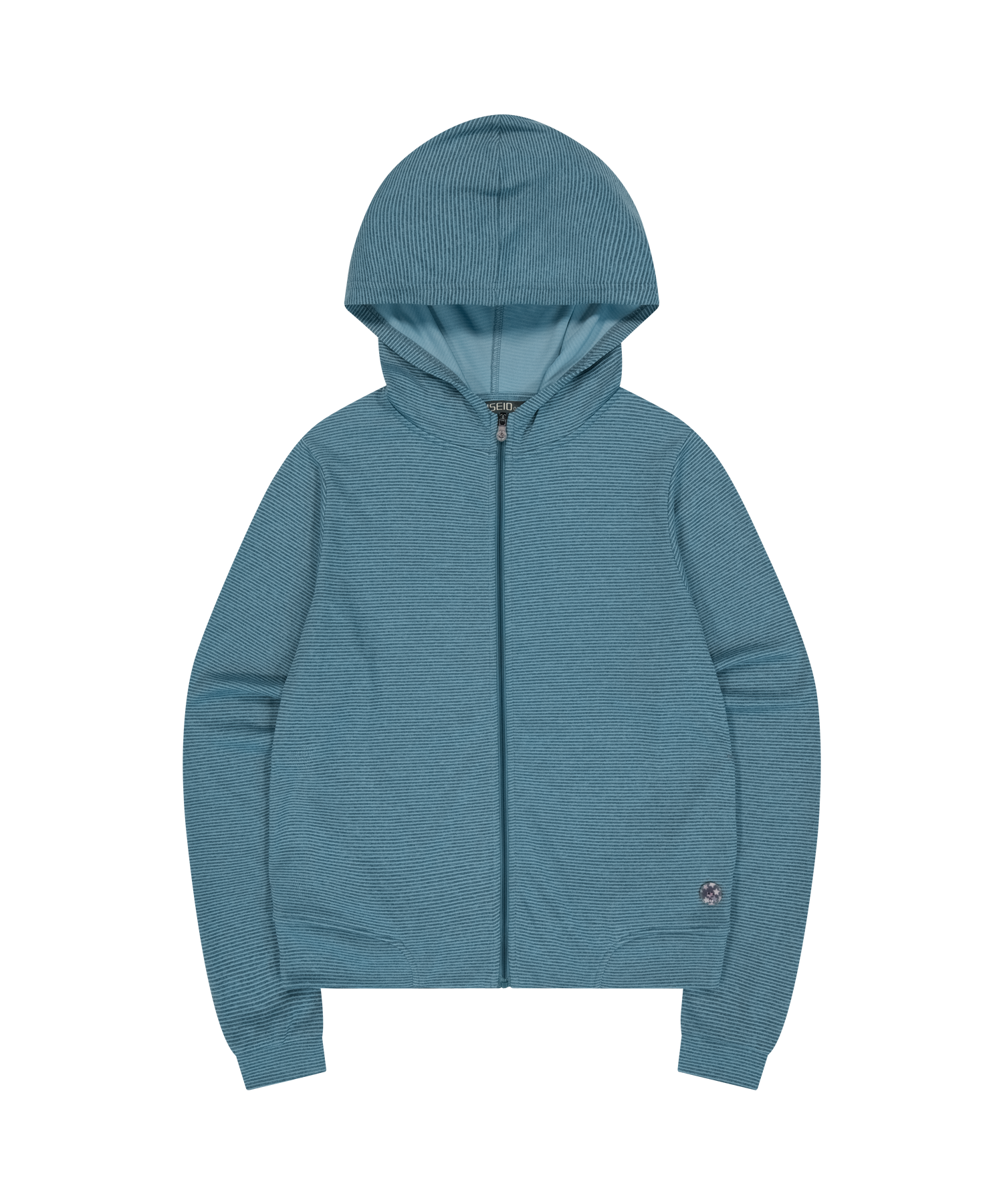 038 STRIPE ZIP-UP BLUE