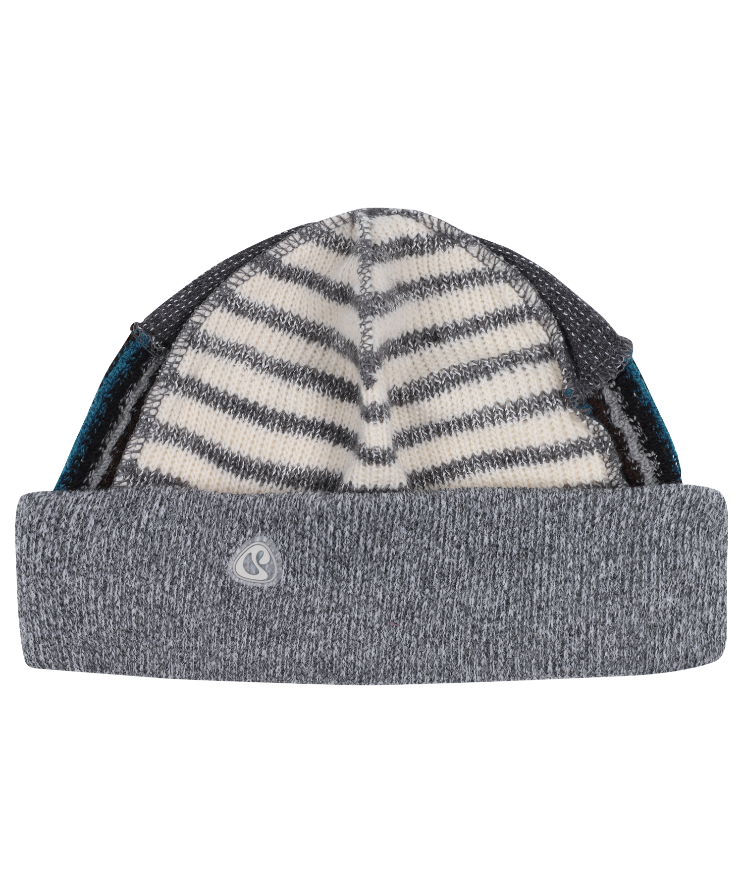 PATCHWORK BEANIE GREY