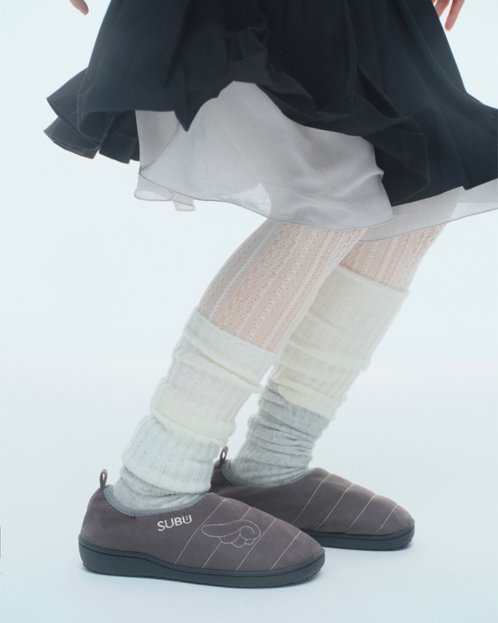 COYSEIO X SUBU ANGEL WING PADDING SHOES CHARCOAL - coyseio
