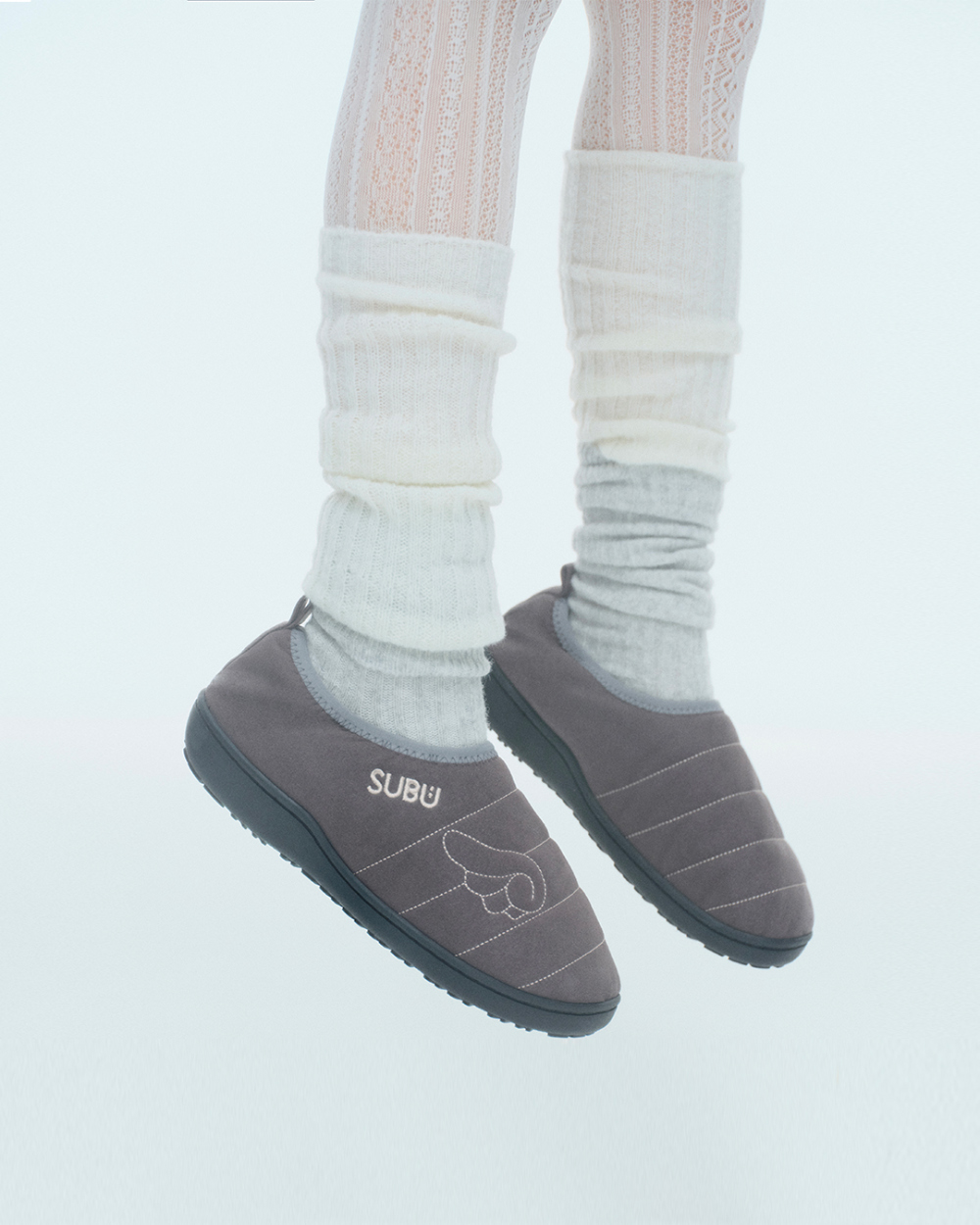 COYSEIO X SUBU ANGEL WING PADDING SHOES CHARCOAL - coyseio