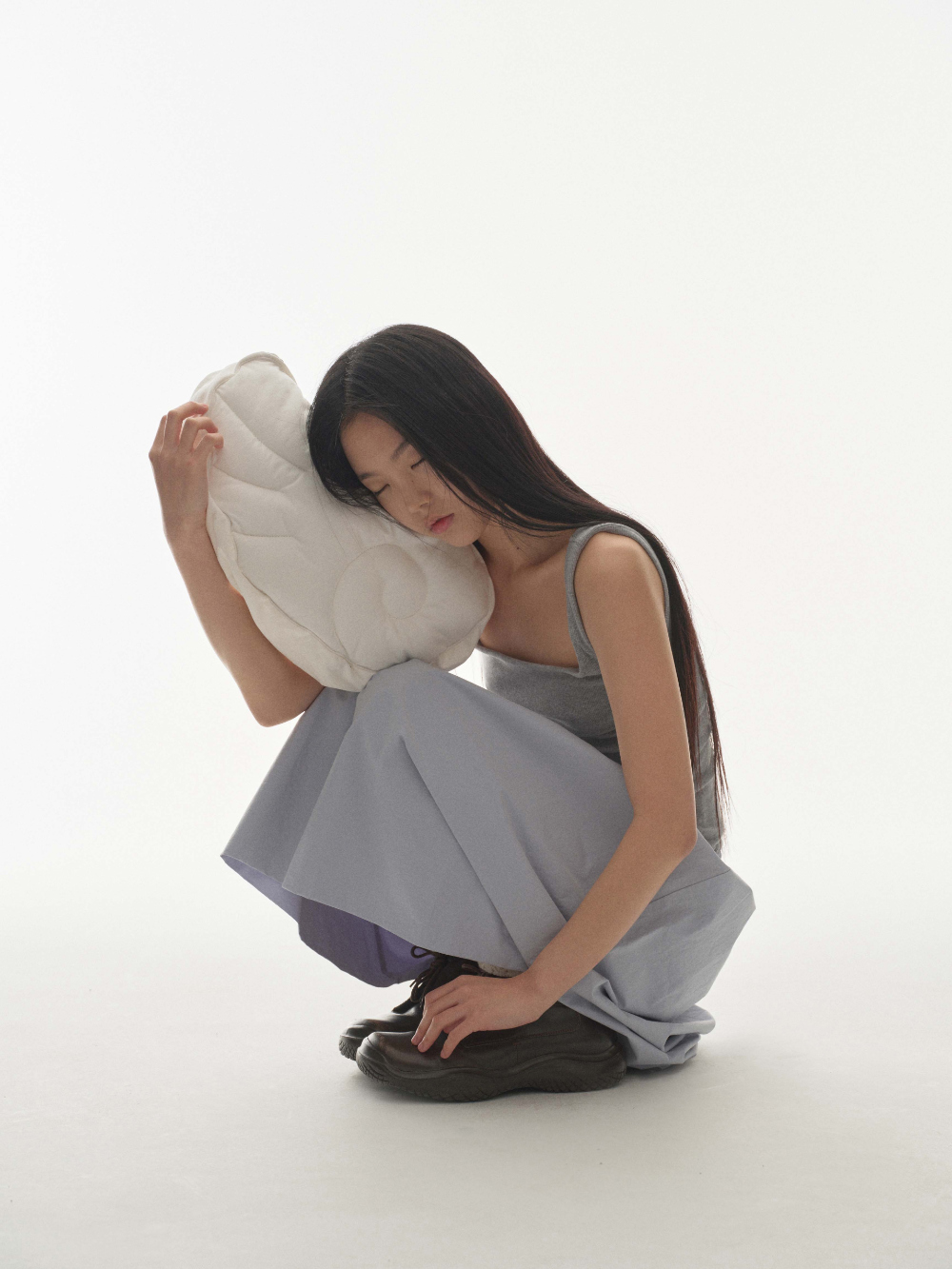 멜빵 스커트/바지 모델 착용 이미지-S1L13