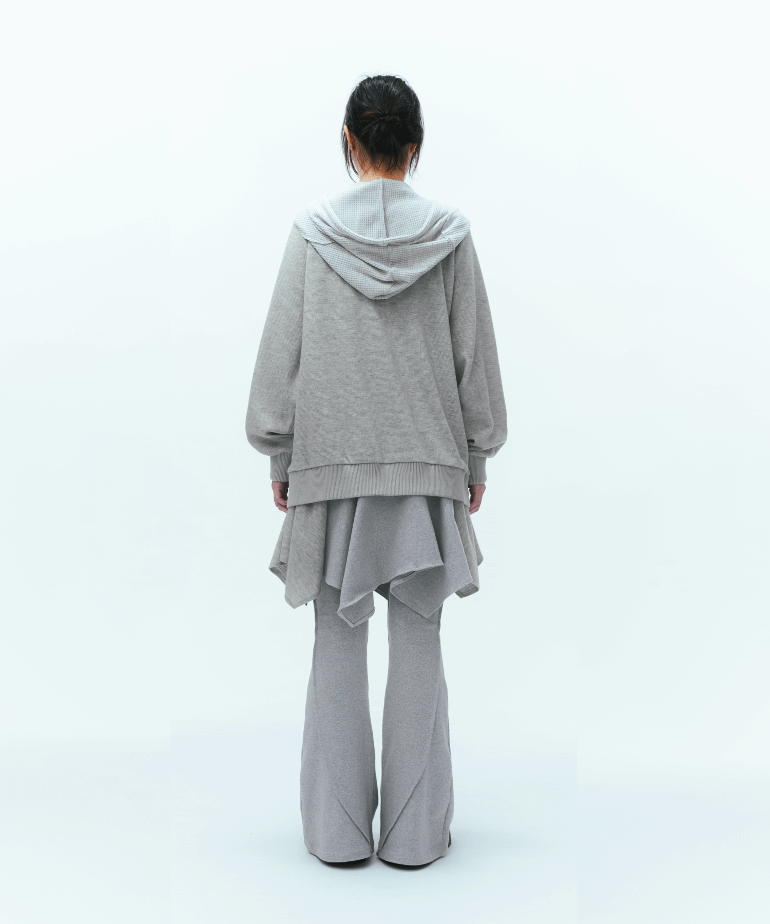 EARMUFFS HOOD ZIP-UP LIGHT GREY - coyseio