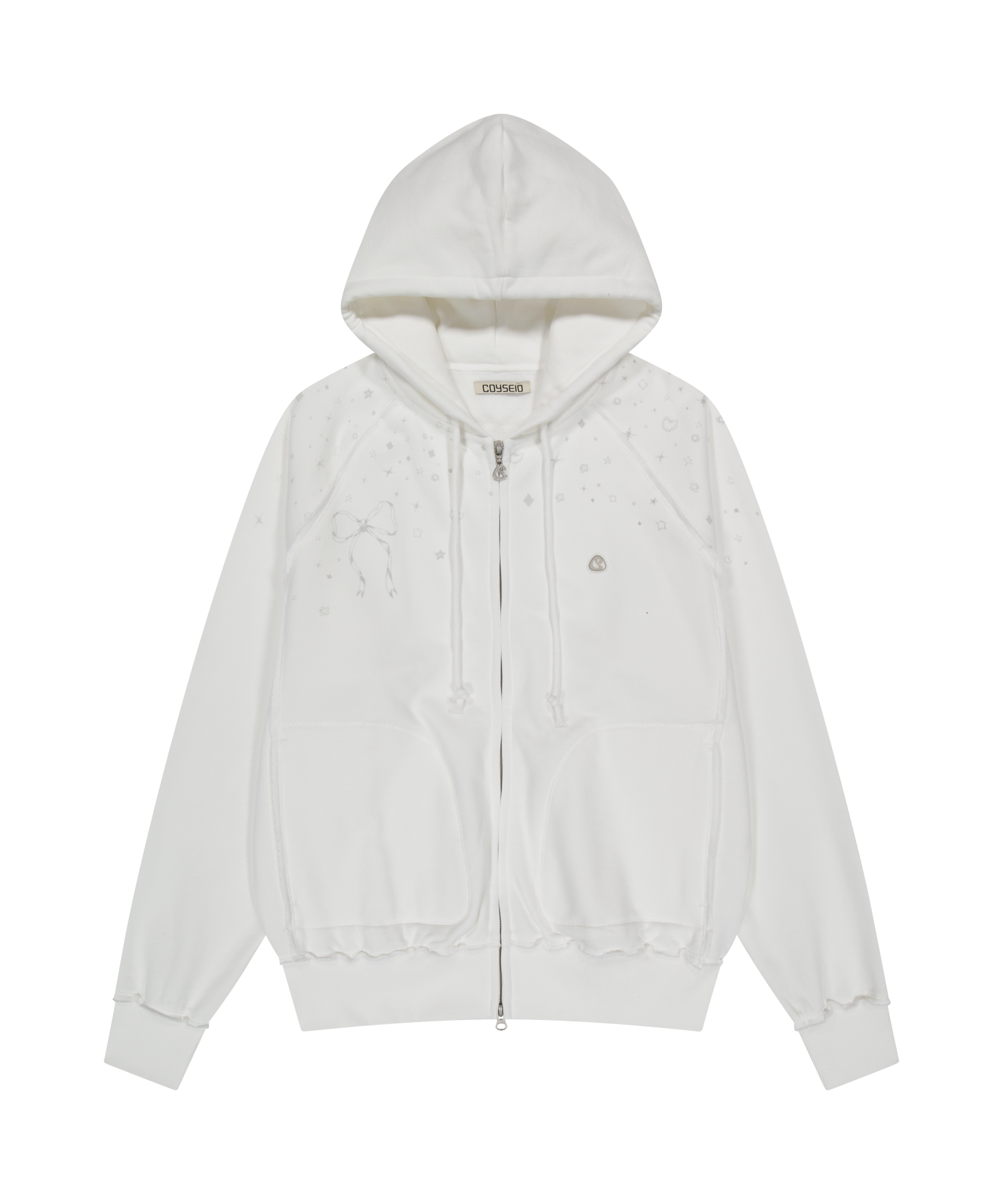 【値下げ】 ZIP-UP HOOD TWINKLE WHITE coyseio - トップス