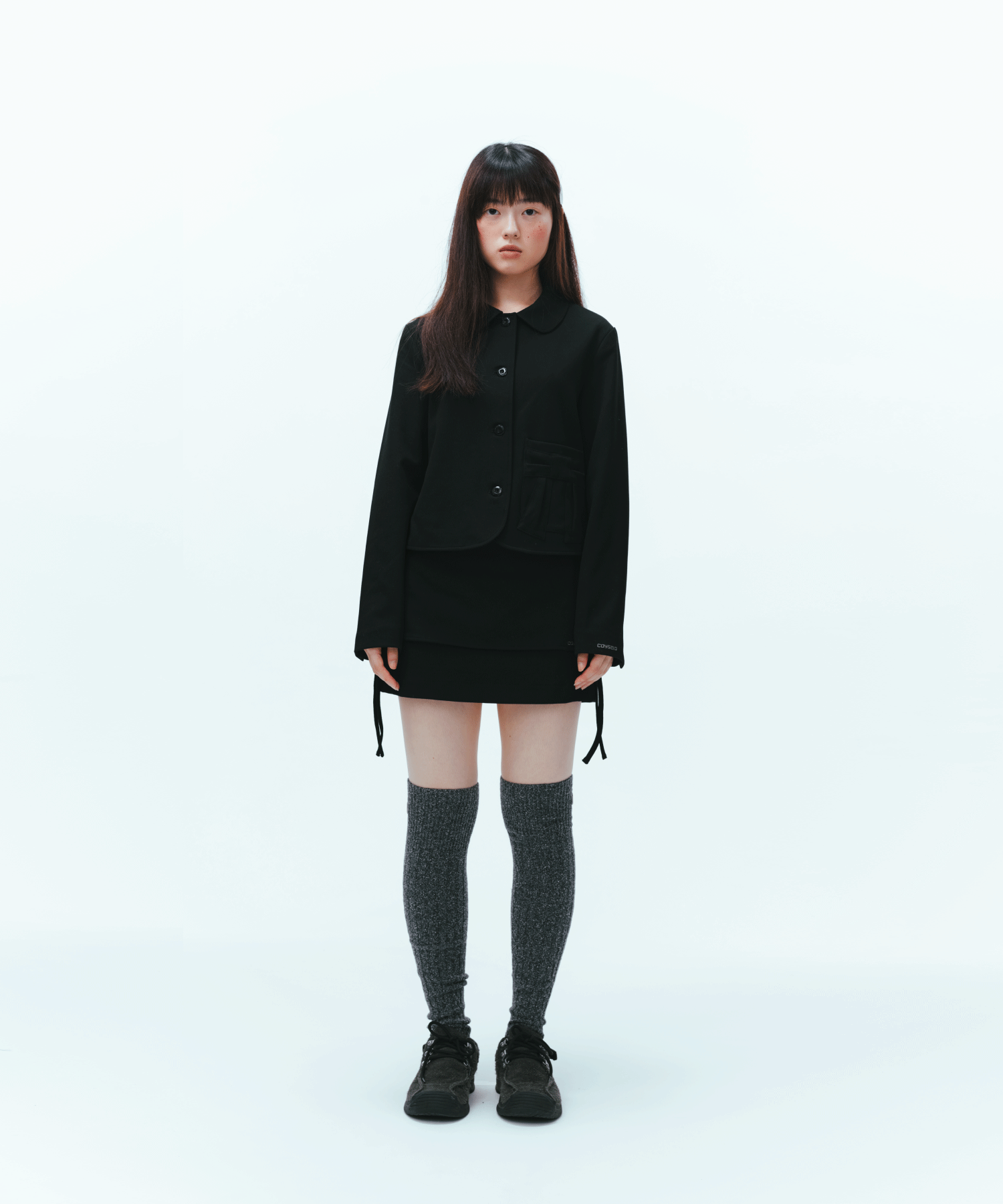 RIBBON JACKET BLACK - coyseio