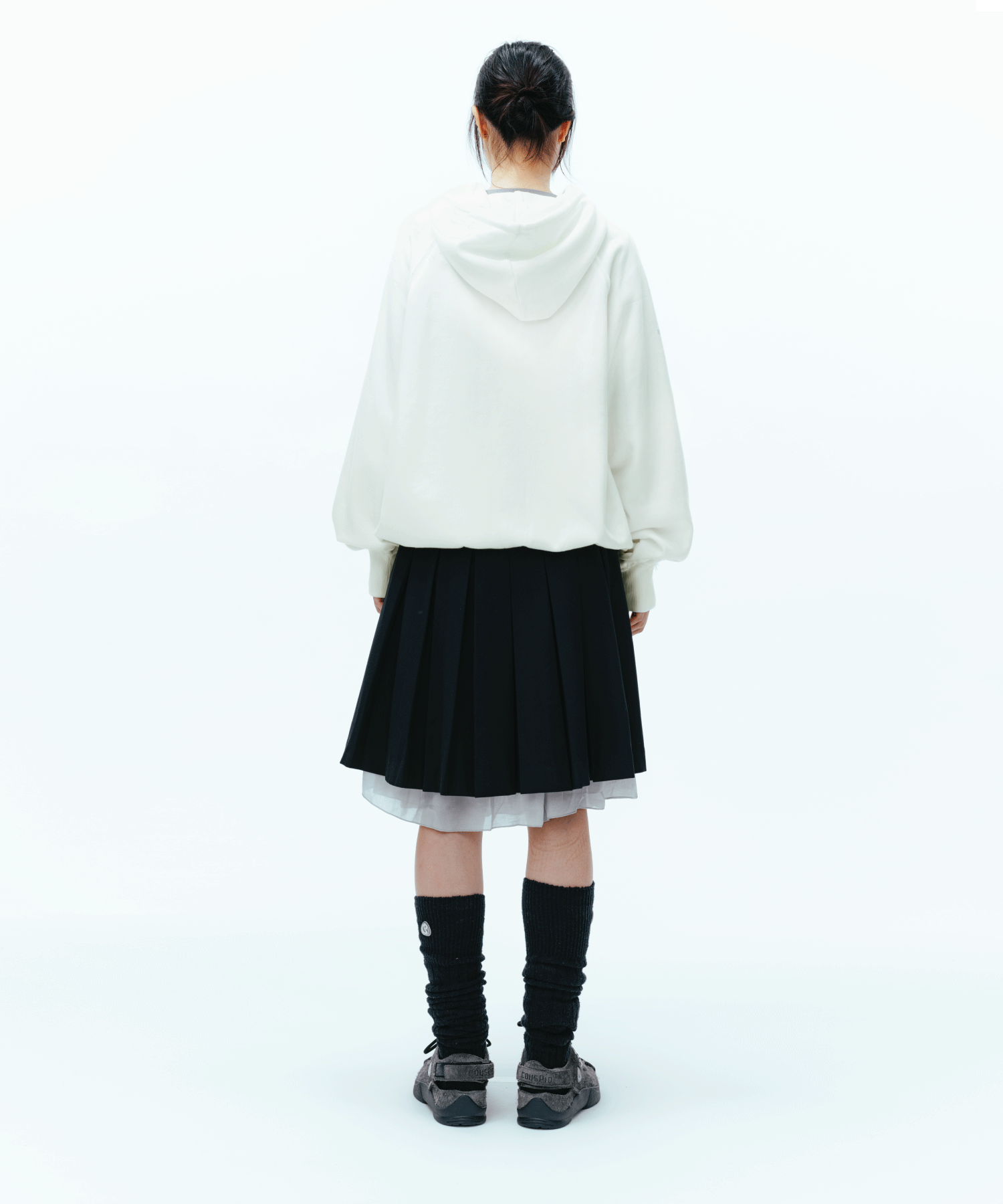 TWINKLE HOOD ZIP-UP WHITE - coyseio